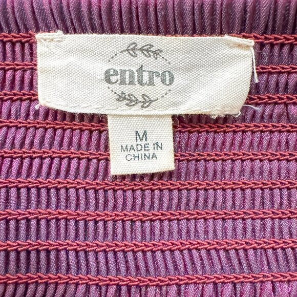 Entro Shine On Mini Babydoll Dress Purple Women's Size M - Picture 4 of 4